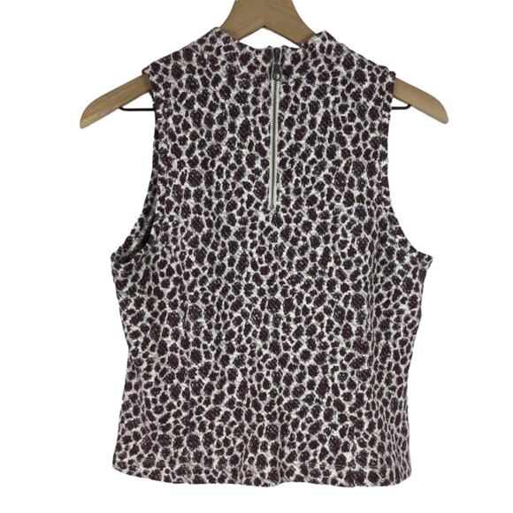Anthropologie Akemi + Kin Leopard Print Metallic Top, medium petite, NWT - Picture 1 of 3